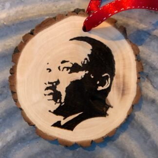 Wooden Christmas Ornament Martin Luther King, Jr., Black Lives Matter, Handmade Wood Slice, MLK, Civil Rights Leader, Nobel, I Have a Dream