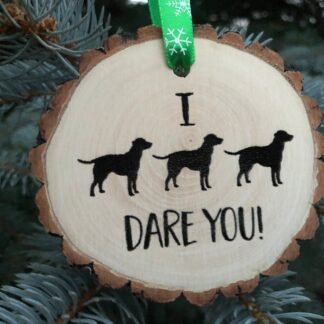 Wooden Christmas Ornament I Triple Dog Dare You, Personalized Gift, Red Ryder BB Gun, Ralphie, A Christmas Story, Coup de Grace of All Dares