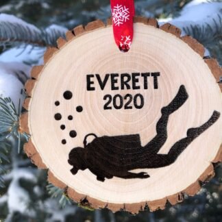 Diver Ornament, 2020, Dive, SCUBA, Free Personalization