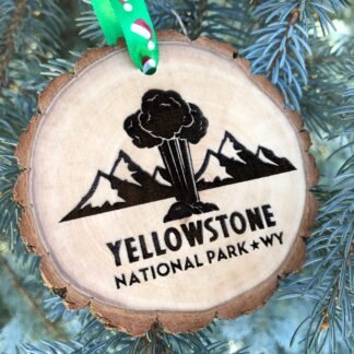 Yellowstone National Park, Yosemite, Glacier, Wood Slice, Personalized, Hiking, Family Reunion, Souvenir, Free Personalization