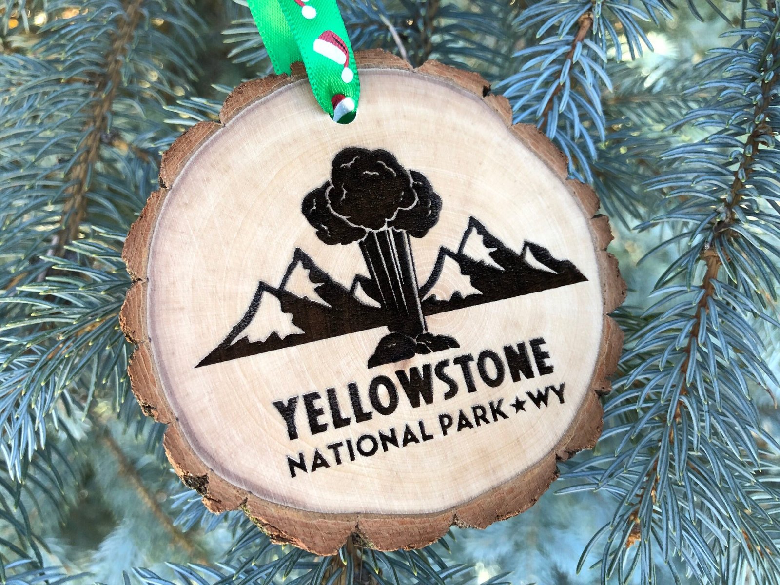 Yellowstone National Park, Yosemite, Glacier, Wood Slice, Personalized, Hiking, Family Reunion, Souvenir, Free Personalization