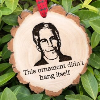 This Ornament Didn't Hang Itself Wooden Christmas Ornament, Jeffrey Epstein, Funny Christmas, Conspiracy Theory, 2021, Free Personalization