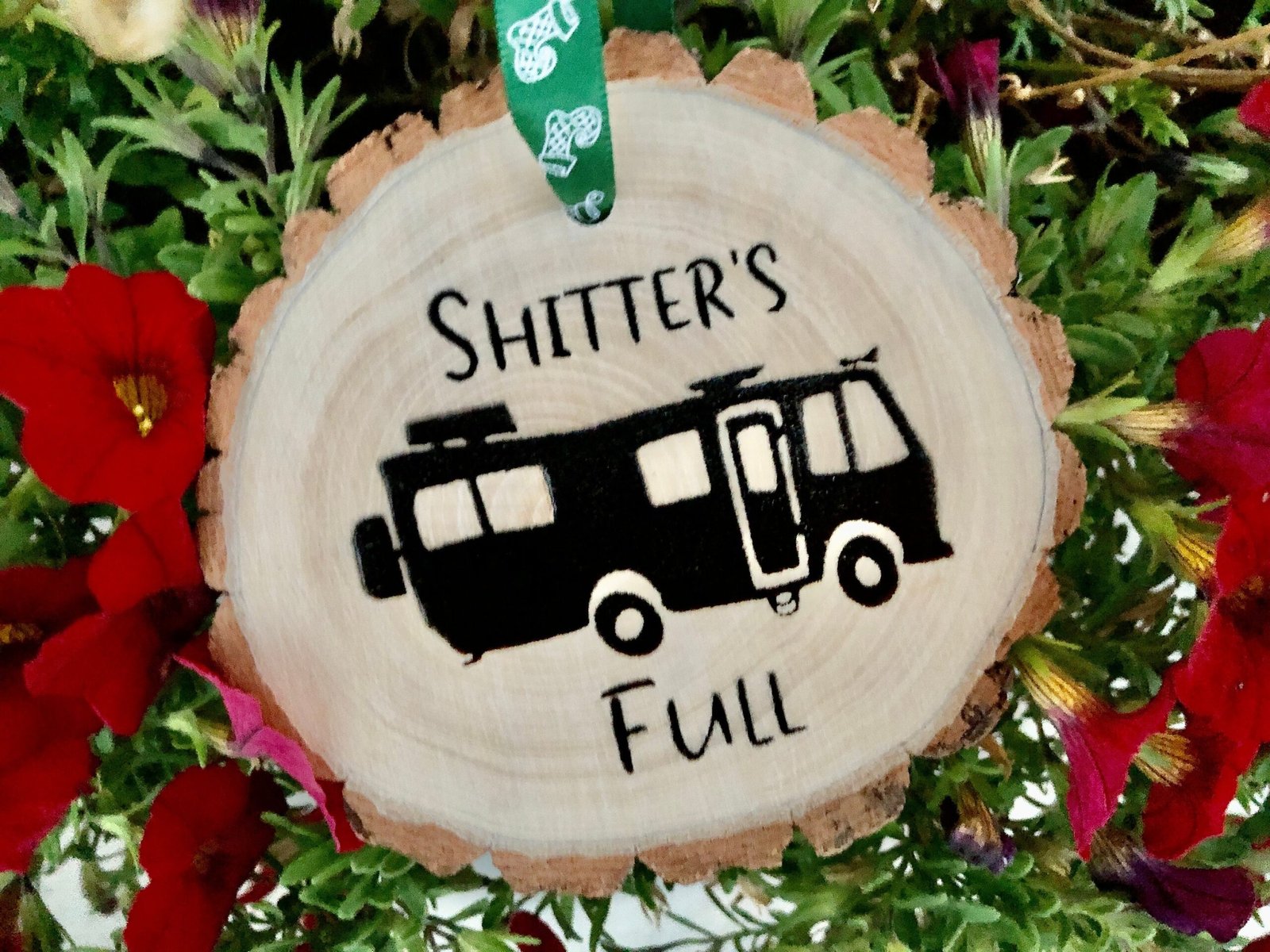 Wooden Christmas Ornament Shitter's Full, Christmas Ornament, Aspen, Rustic Ornament, Hand Finished, Cousin Eddie, National Lampoon Vacation