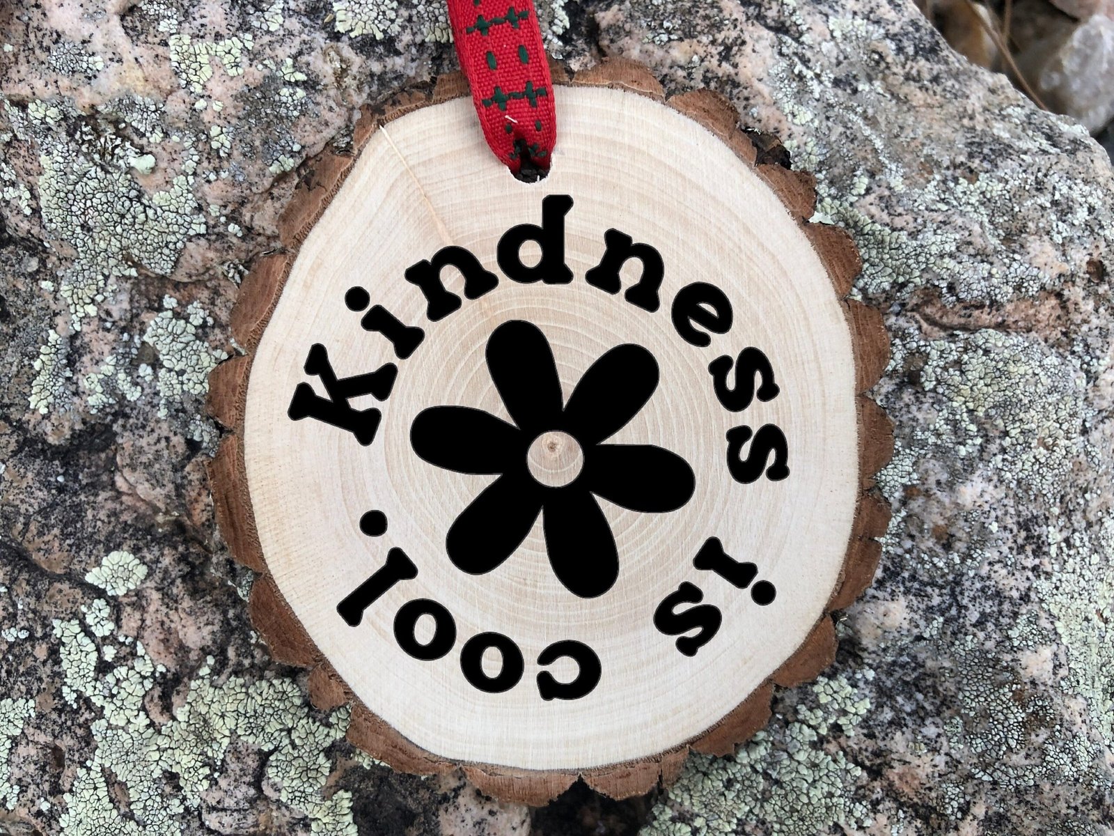 Kindness is Cool Wooden Slice Christmas Ornament, Hold the Door, Please Thank You, Humble and Kind, Demby, Be Generous, Free Personalization