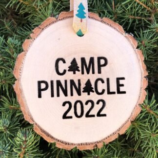 Wooden Christmas Ornament Summer Camp, Custom Ornament, Rustic Ornament, Aspen Log, Family Camp, Sleepaway Camp, YMCA