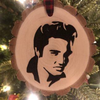 Elvis Wooden Christmas Ornament, The King of Rock 'n' Roll, Blue Christmas, Wiggle Hips, Memphis Flash, Mom, Graceland, Free Personalization