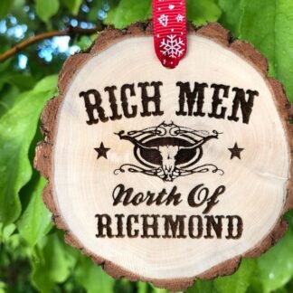Rich Men North of Richmond Wooden Christmas Ornament, Funny Christmas, Oliver, Country, South Anthem, Controversial Song, Personalized Gift