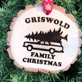 Wooden Christmas Ornament Griswold Family Christmas, Aspen, Chevy, Rustic Ornament, Hand Finished, Cousin Eddie, National Lampoon Vacation