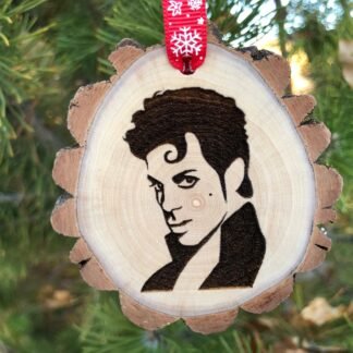 Prince Wooden Christmas Ornament, The Purple One, Purple Rain, The High Priest of Pop, Formerly Know As, King, Retro, Free Personalization