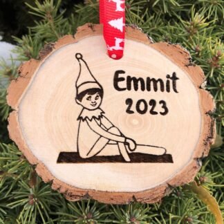 Elf Wooden Christmas Ornament, Boy & Girl, Laser Engraved, Santa, Buddy Elf, Movie, Reindeer, Silent Night Free Personalization