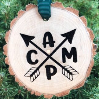 Camp Arrow Ornament, Family Church Reunion, YMCA, Timberline, Camper, Laser Engraved, Family Camp, Sleepaway Camp, Free Personalization