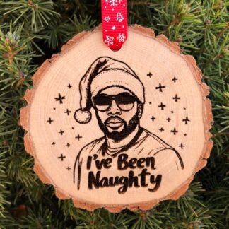 I've Been Naughty P Diddy Wooden Slice Christmas Funny Ornament, Puff Daddy, Epstein, Gift Exchange, Hilarious, Ridiculous, Conspiracy