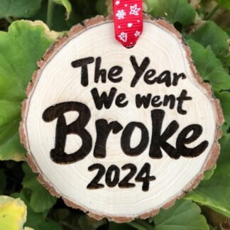 The Year We Went Broke 2024 Wooden Ornament, Funny Christmas, Trump, Biden, Humor, Decor, Gift Exchange, Bankrupt 2024 Souvenir