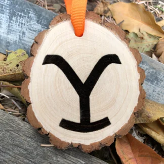 Yellowstone "Y" Dutton Ranch Wooden Christmas Ornament, Rip, Kevin Costner, Cattle Brand, Hat, John Dutton, Farm, Beth Dutton, Kasey Dutton, Free Personalization